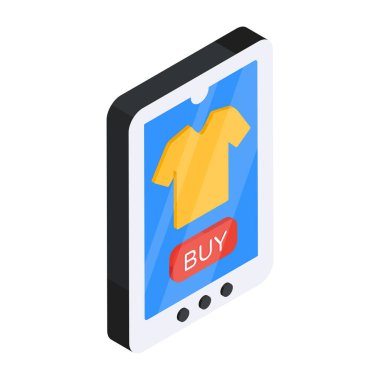 Mobil alışverişin güzel bir tasarım simgesi 