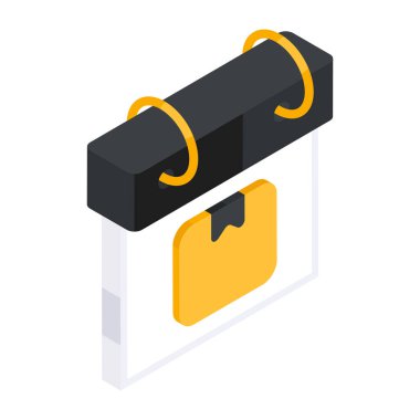 Paket zaman çizelgesinin renkli tasarım simgesi 