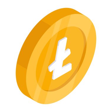 Güzel bir litekoin tasarım ikonu