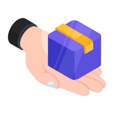 Paket işleme için bir moda tasarım simgesi