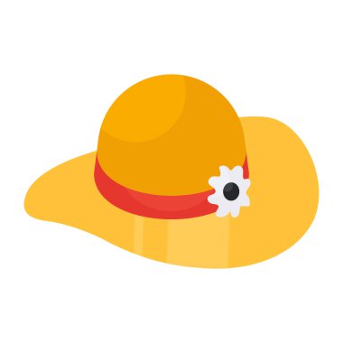 Bir moda tasarım şapka simgesi