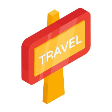 Seyahat panosunun yaratıcı tasarım simgesi 