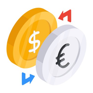 An icon design of currency exchange 
