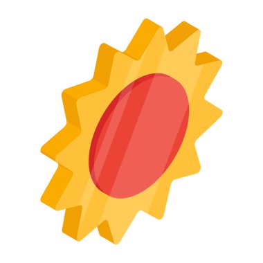 Modern design icon of sun