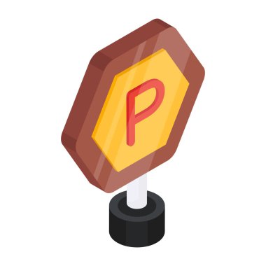 Otoparkın modaya uygun tasarım simgesi 