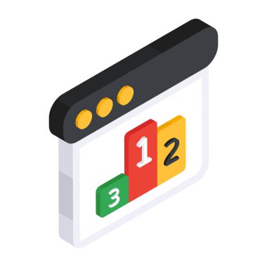 Pozisyon sıralama tahtası, lider panosu simgesi