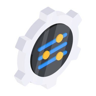 Dengeleyicinin düzenlenebilir tasarım simgesi