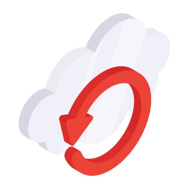 Bulut yeniden yüklemesinin eşsiz tasarım simgesi 