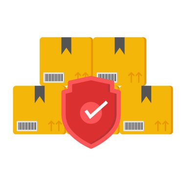 Editable design icon of parcel security