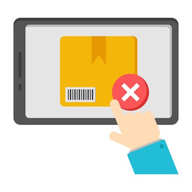 A unique design icon of order cancel clipart