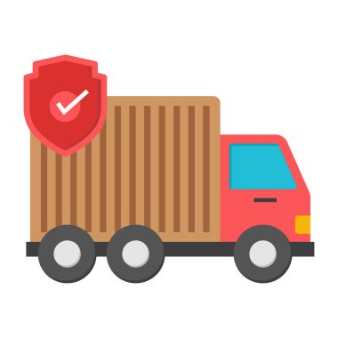 Güvenli kargo için mükemmel tasarım simgesi