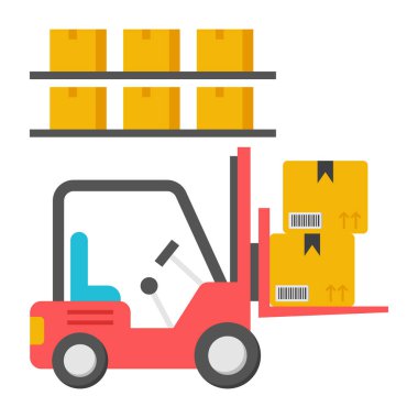 Forklift kamyonunun modern tasarım simgesi