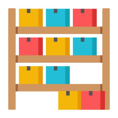 Parsel raflarının premimium indirme simgesi