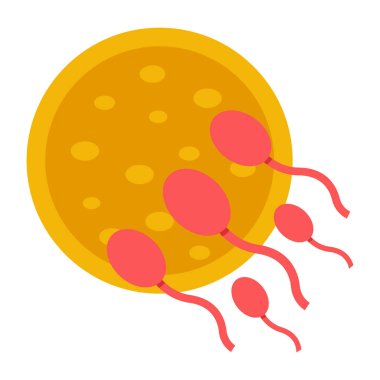 A flat design icon of insemination  clipart