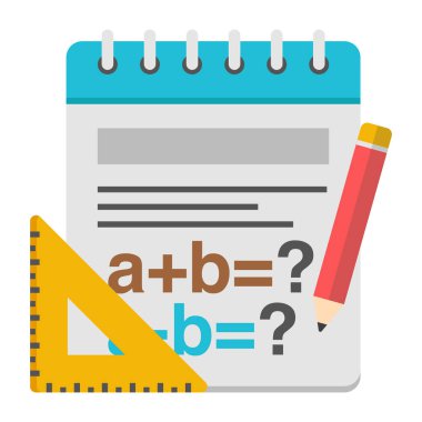 Matematik sınıfının renkli tasarım simgesi