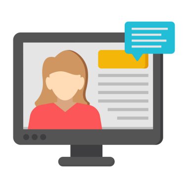 Çevrimiçi sohbetin yaratıcı tasarım simgesi 