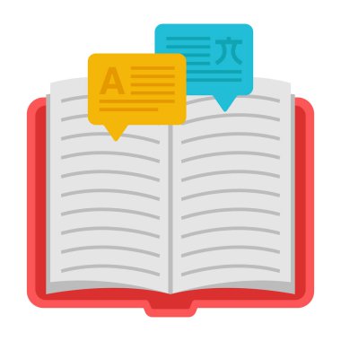 Kitap sohbetinin modern tasarım simgesi