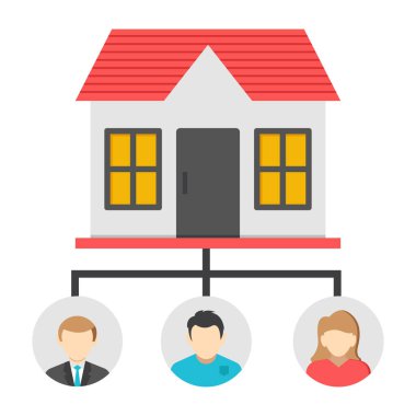 Düz tasarım bir emlakçı 