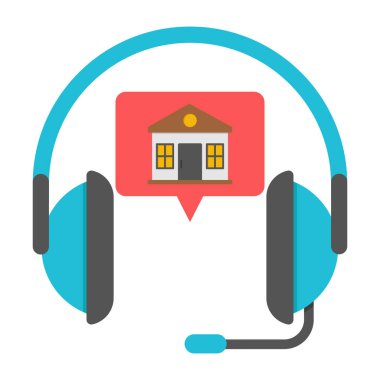 Emlak yardım hattının moda tasarım simgesi 