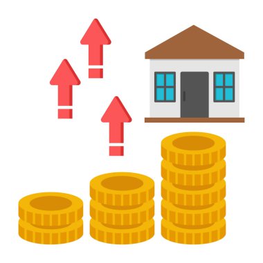 Gayrimenkul değeri olan bir premium tasarım simgesi 