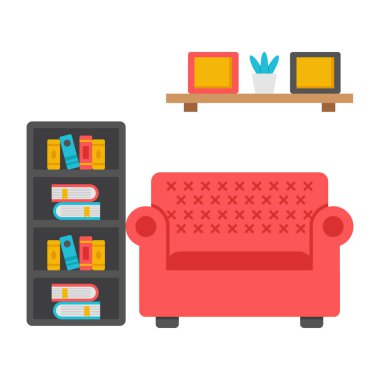 Modern design icon of sofa