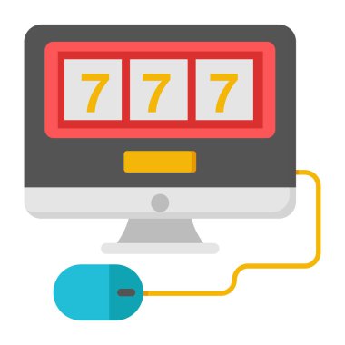 A flat design, icon of jackpot game