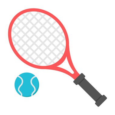 Uzun tenis için mükemmel bir tasarım ikonu. 