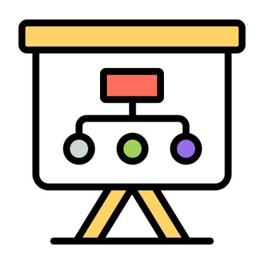 Hiyerarşinin kavramsal düz tasarım simgesi