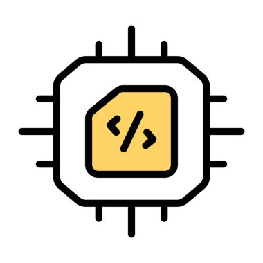 Mikroçipin mükemmel tasarım simgesi 