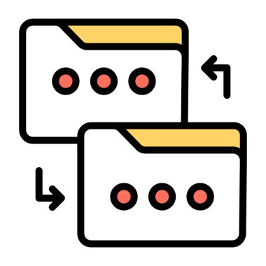 Dizin aktarımının renkli tasarım simgesi 