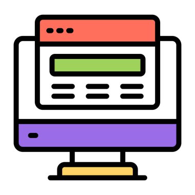 Modern design icon of web design 