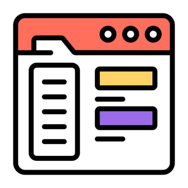 Web düzeninin modern tasarım simgesi 