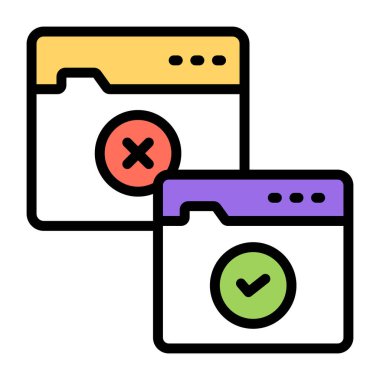 Onaylanmış web sitesinin moda tasarım simgesi 