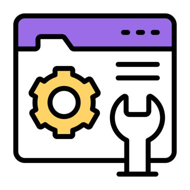 A unique design icon of web setting 