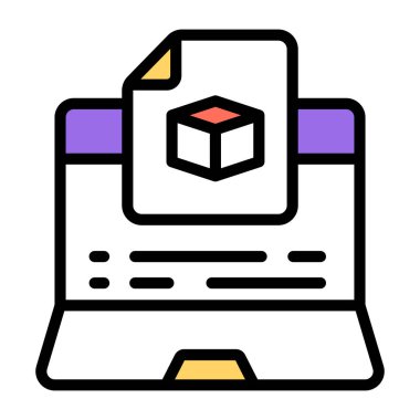 3d küpün düzenlenebilir tasarım simgesi