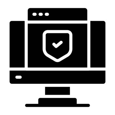 Web güvenliğinin modern tasarım simgesi