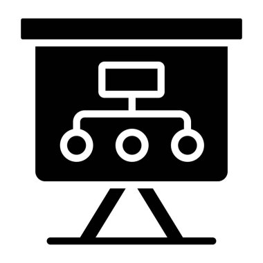 Hiyerarşinin kavramsal katı tasarım simgesi