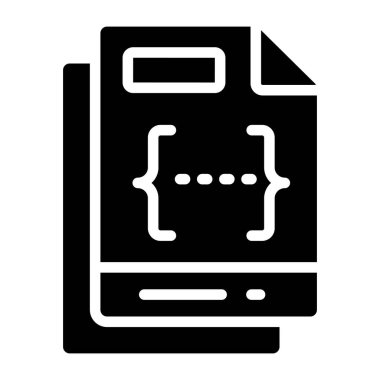 Programlama dosyasının düzenlenebilir tasarım simgesi