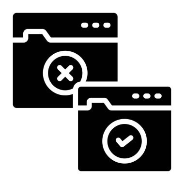 Onaylanmış web sitesinin moda tasarım simgesi 