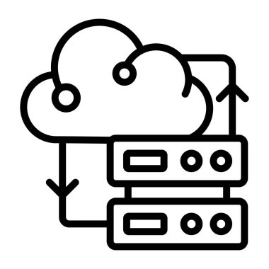 A unique design icon of cloud server
