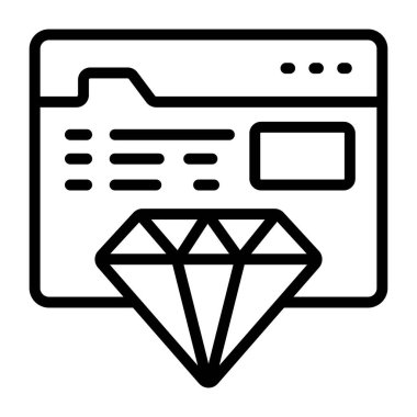 Premium web sitesinin modern tasarım simgesi 