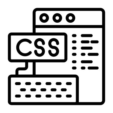 css kodlamasının modern tasarım simgesi 