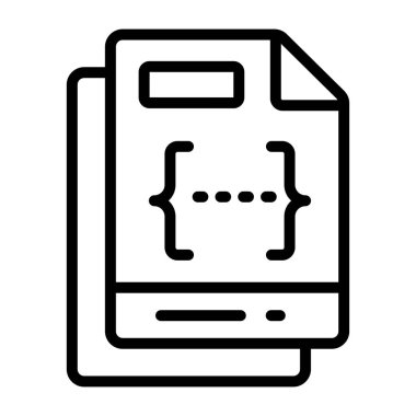 Programlama dosyasının düzenlenebilir tasarım simgesi