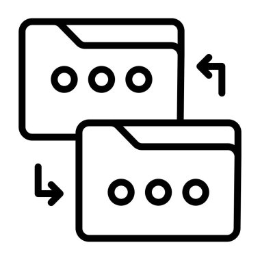 Dizin aktarımının doğrusal tasarım simgesi 