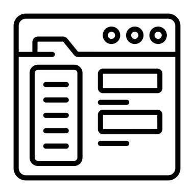 Web düzeninin modern tasarım simgesi 