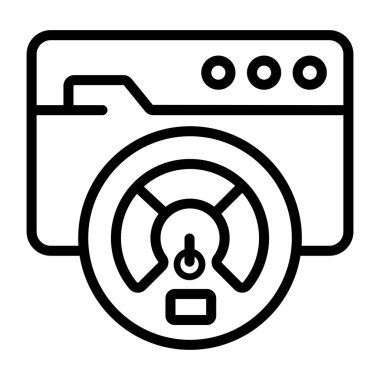 Web hız optimizasyonunun modern tasarım simgesi 