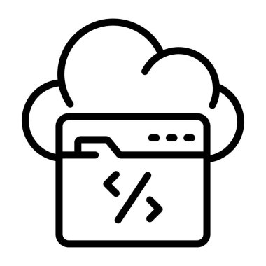 Unique design icon of web coding