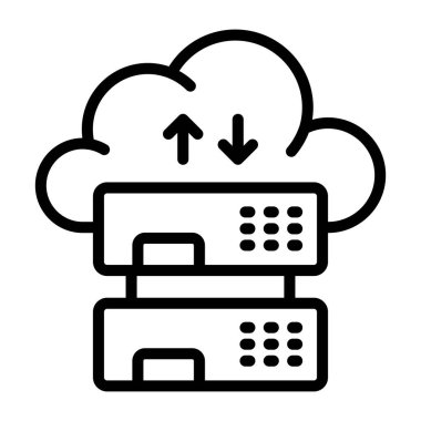 Bulut sunucusunun bir simge tasarımı 