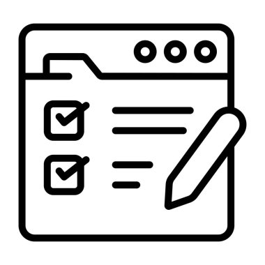 Çevrimiçi listenin mükemmel tasarım simgesi 