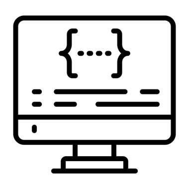 Unique design icon of web coding